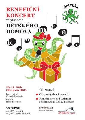 Benefiční koncert pro Dětský domov v Krompachu: 20. 11.