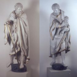 Sv. Josef a sv. Jáchym – sochy barokního sochaře Jana Jiřího Bendla na Chvalském zámku